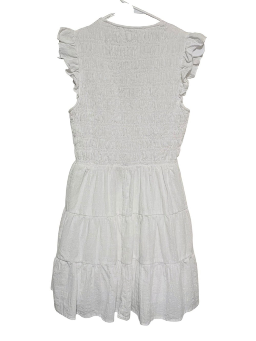Magnolia Boutique White Dress Women’s Large Boho Beach Classic Cottagecore NWOT - Picture 3 of 6